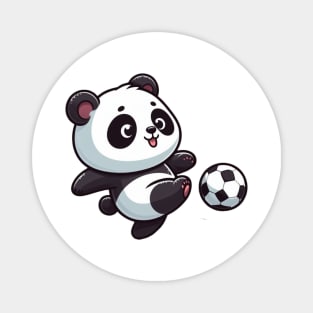 Football panda Soccer player Magnet